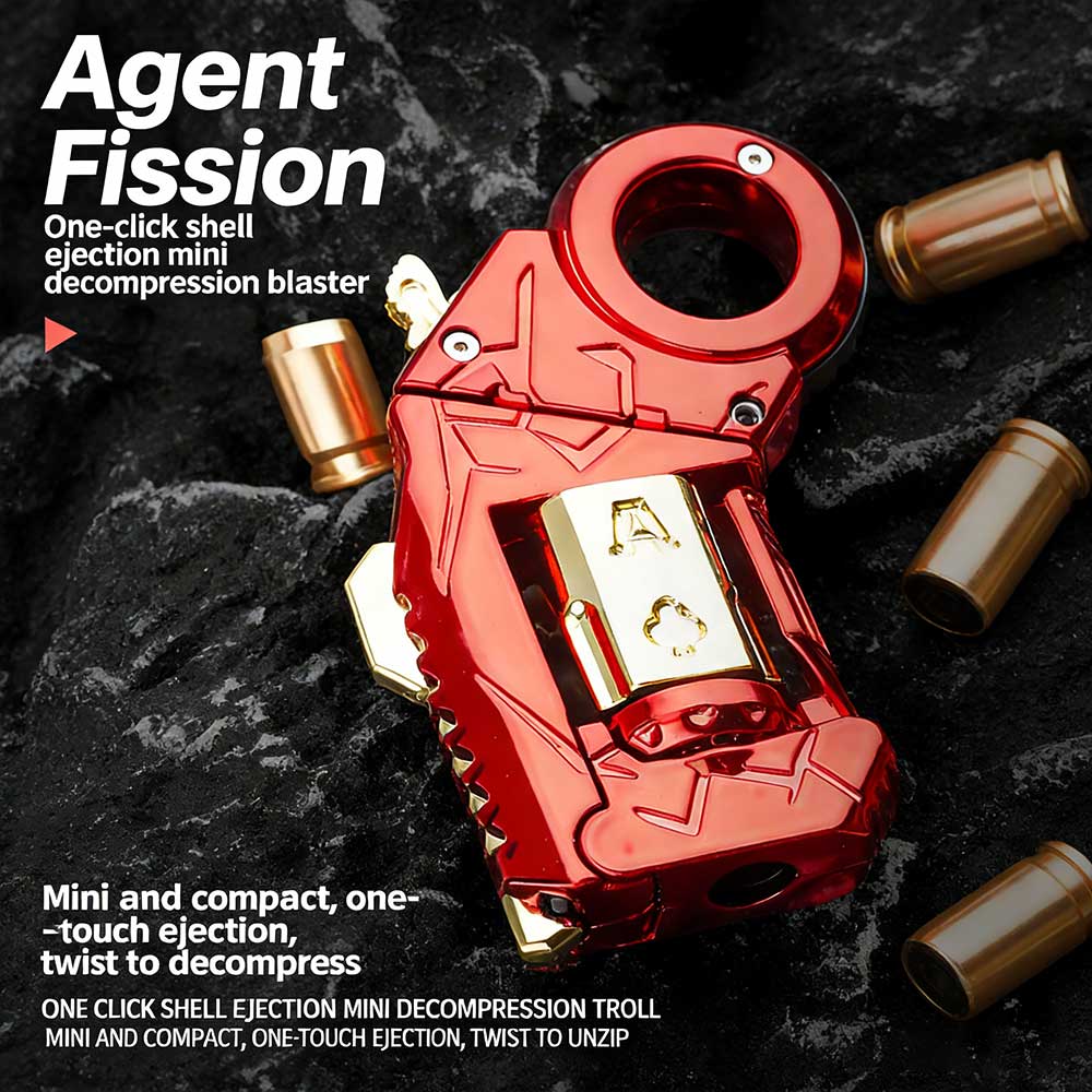 Metal Adult Fidget Toys for Stress Relief EDC Alloy Finger Toy Pistol Decompression Launcher Model Ring for Anxiety Gift