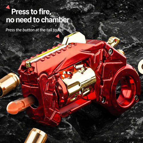 Metal Adult Fidget Toys for Stress Relief EDC Alloy Finger Toy Pistol Decompression Launcher Model Ring for Anxiety Gift