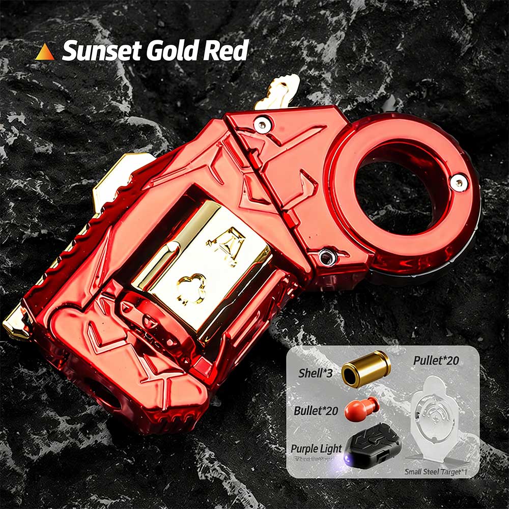 Metal Adult Fidget Toys for Stress Relief EDC Alloy Finger Toy Pistol Decompression Launcher Model Ring for Anxiety Gift